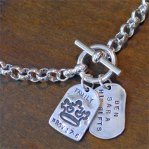 rolopersonalizedmed Family Tag with Rolo Chain
