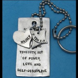 Custom Scripture Dog Tag Key Chain