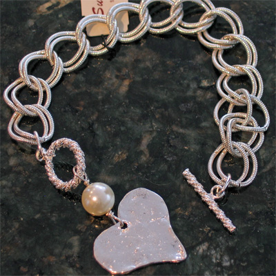 Heart with Pearl Bracelet