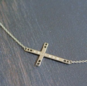 Sideways Cross Necklace
